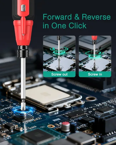 Miniatura 6 de ORIA Juego de destornilladores eléctricos, destornillador inalámbrico recargable, destornillador eléctrico, kit de herramientas de reparación Azul