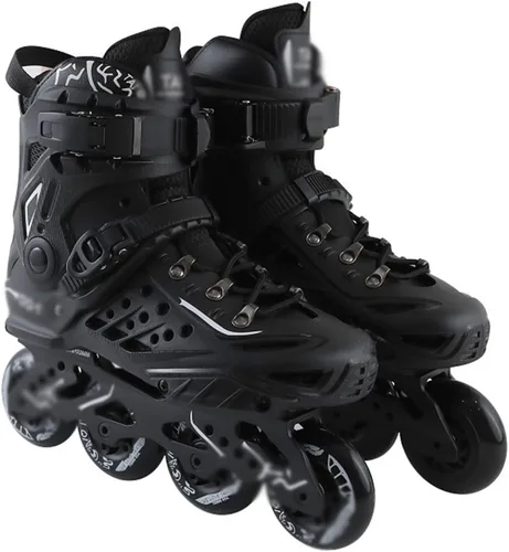 Miniatura 9 de Patines profesionales de carreras en línea unisex, para principiantes, para exteriores, patines de velocidad de rendimiento para adultos y Blanco