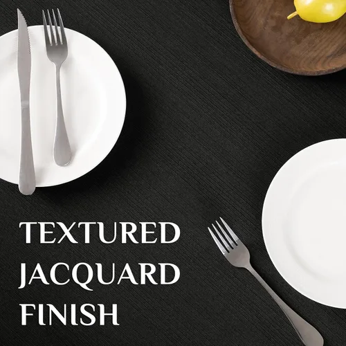 Miniatura 4 de Softalker Mantel rectangular de jacquard - Fundas de mesa de damasco geométrico, impermeables, resistentes a las manchas, lavables, de poliéster