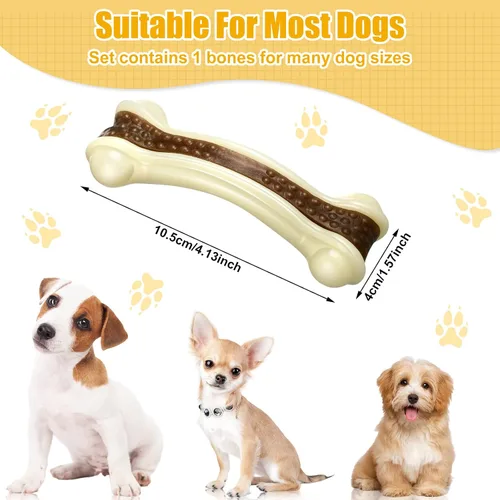 Miniatura 2 de Sosation - Juguetes en forma de hueso para perros para masticadores agresivos, pack de 2 juguetes navideños para cachorros en etapa de dentición
