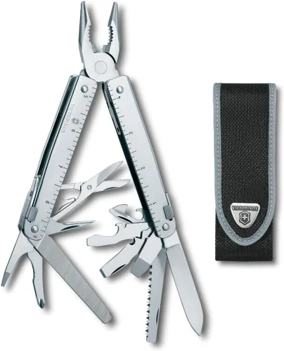 Miniatura 10 de Victorinox Swiss Tool X Plus Ratchet - Navaja Suiza, multiherramienta de 35 funciones de fabricación suiza con alicates de punta de aguja, cortador