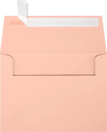 Miniatura 7 de LUXPaper Sobres de invitación A4 Despegar y prensar 4 1/4 pulgadas x 6 1/4 pulgadas Rosa caramelo Texto de 80 libras 50 unidades Rosa