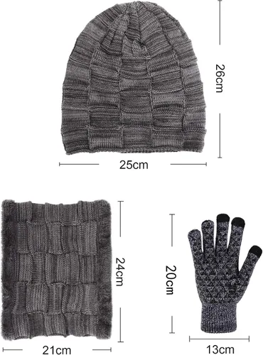 Miniatura 7 de Tatuo - Juego de 4 guantes de esquí con forro polar y forro polar