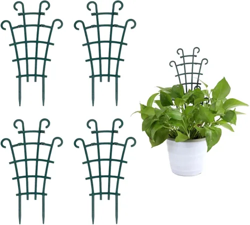 UWIOFF Enrejado para plantas en maceta, pequeño enrejado apilable para plantas trepadoras al aire libre para vid, hiedra, Hoya, plantas de interior,