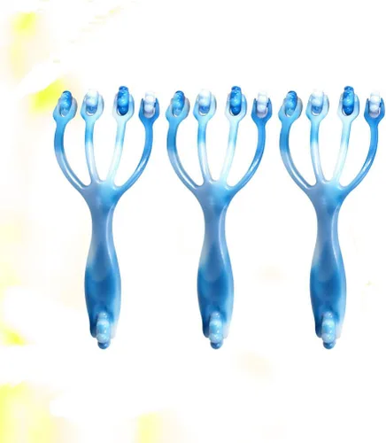 Miniatura 8 de Healifty Masajeador de rodillo de mano de cuatro garras de 7.48 pulgadas, herramienta de masaje muscular compacta para pies, manos, cuello, cuerpo
