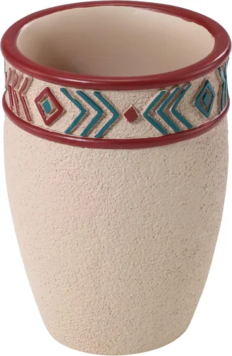 Miniatura 2 de Avanti Linens - Vaso, artículos esenciales para el baño de invitados, decoración azteca para el hogar (colección de baile navajo)