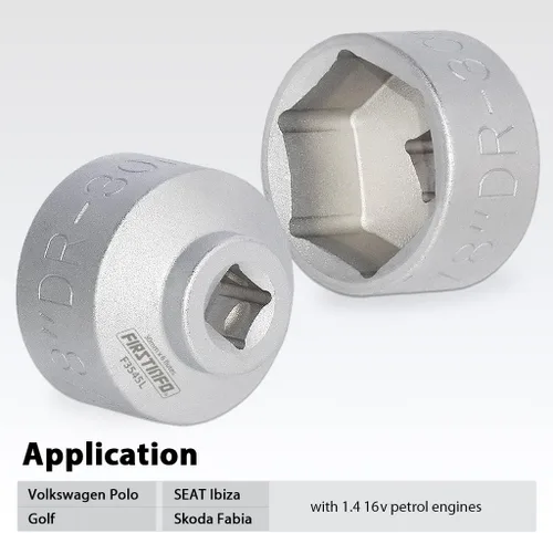 Miniatura 5 de FIRSTINFO F3545L 30mm Hex Bajo Perfil Filtro de Aceite Llave de Tuerca Para Volkswagen Polo y Golf, SEAT Ibiza, y Skoda Fabia con Motores