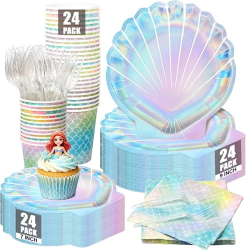 Miniatura 12 de 120 platos y servilletas del 4 de julio, suministros de fiesta de aniversario del 250 para 24 invitados, platos de papel patrióticos desechables