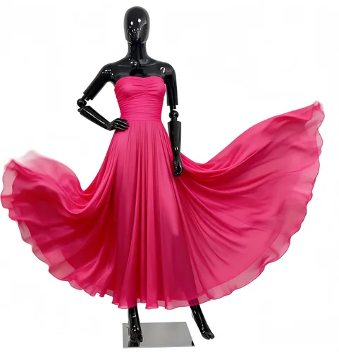 Miniatura 2 de Maniquí femenino negro brillante de 70 pulgadas con brazos ajustables, forma de vestido de cuerpo completo con base de metal para exhibición