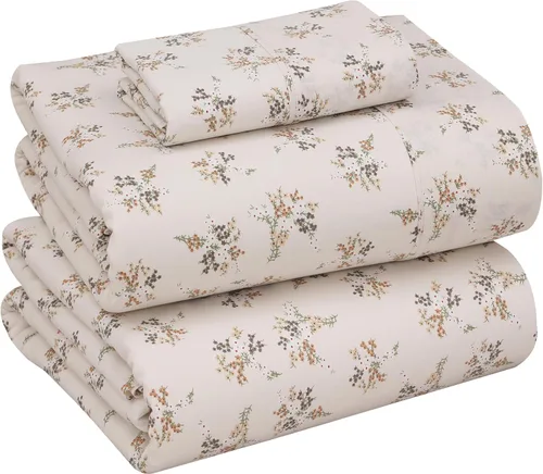 Miniatura 129 de RUVANTI Juego de sábanas divididas tamaño King de 100 % algodón para cama ajustable, 5 piezas, ropa de cama de tejido de percal suave y Guisante