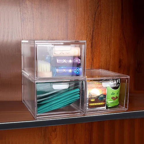 Miniatura 7 de Yes!Fresh Organizador de cajones, organizador de escritorio apilable con particiones interiores extraíbles para organización y almacenamiento