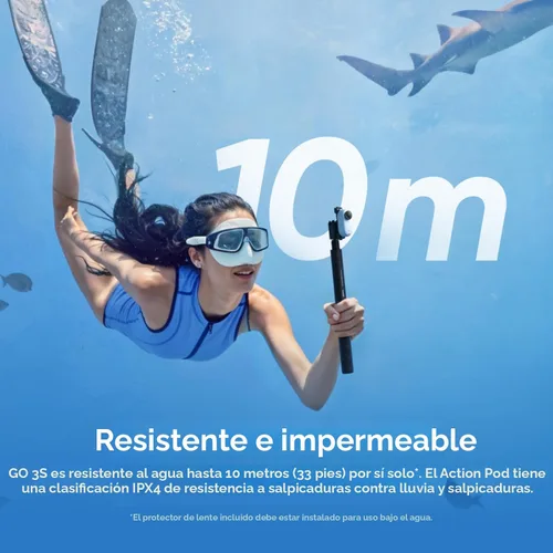 Miniatura 6 de Insta360 GO 3S - 128 GB Blanca 4K Cámara de vlog portátil pequeña, POVs con manos libres, montaje en cualquier lugar, estabilización, vida útil