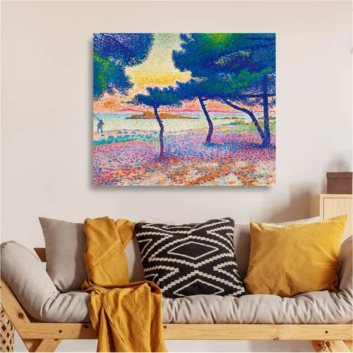 Miniatura 411 de A&T ARTWORK Campo de trigo con cipreses de Van Gogh Las reproducciones de arte clásico mundial, impresiones en lienzo giclée para decoración