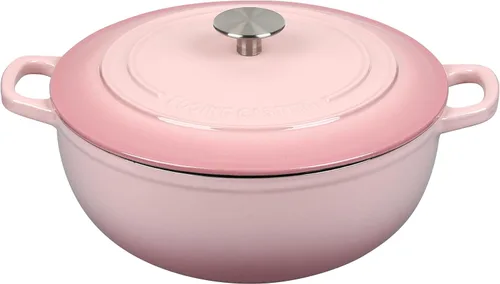 Miniatura 8 de EDGING CASTING Olla Holandesa de Hierro Fundido Esmaltado con Tapa para Hornear Pan de Masa Madre, Ollas Holandesas para Pan, Ollas de Cocina, 5