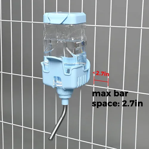 Miniatura 7 de Vannon Dispensador de Agua para Animales Pequeños para Jaula, Botella de Agua Automática de 25oz para Conejos, Chinchillas, Hurones, Cobayas, Gris