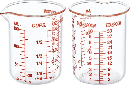 Miniatura 15 de Ackers - Taza medidora de vidrio de 1 taza, taza medidora de líquido de borosilicato de 8 onzas con boquilla