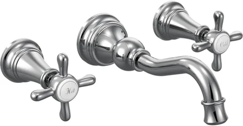 Miniatura 9 de Moen Grifo de baño de arco alto Weymouth de oro cepillado con 2 manijas (válvula se vende por separado), TS42112BG