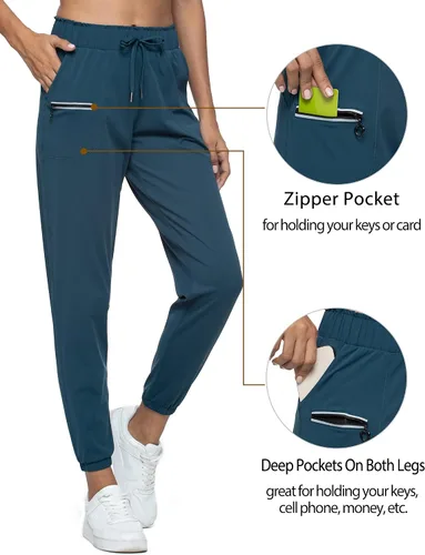 Miniatura 14 de Kcutteyg - Pantalones deportivos con bolsillos para mujer, diseño suave, ligero y de secado rápido, para entrenamiento, gimnasia, yoga y correr