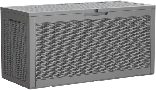 Miniatura 37 de Devoko 29 Gallon Waterproof Outdoor Storage Box Resin Deck Box Lockable and UV Resistant for Patio Furniture, Garden Tools (Black, 29 Gallon)