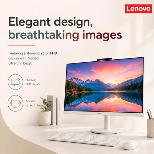 Miniatura 5 de Lenovo IdeaCentre - Computadora de escritorio todo en uno, pantalla IPS antirreflejo FHD de 24 pulgadas, 32 GB de RAM, almacenamiento de 1.5 TB