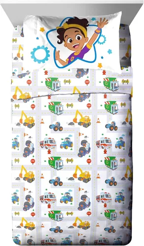 Miniatura 24 de Jay Franco - Juego de sábanas para niños con funda ajustada, sábanas planas y funda de almohada - Ropa de cama ultrasuave con funda de almohada