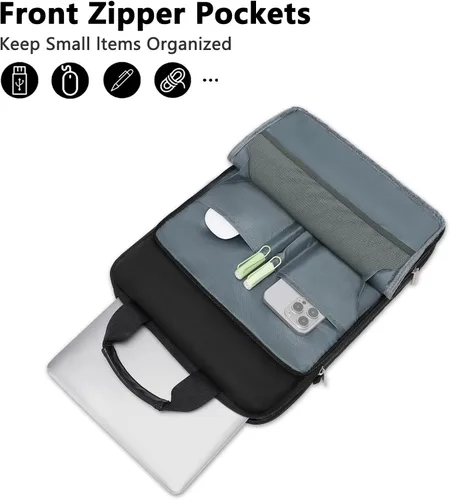 Miniatura 5 de MOSISO Bolsa de hombro vertical para laptop, bolsas de computadora de 15 a 16 pulgadas compatibles con MacBook Pro de 16 pulgadas/Air de 15