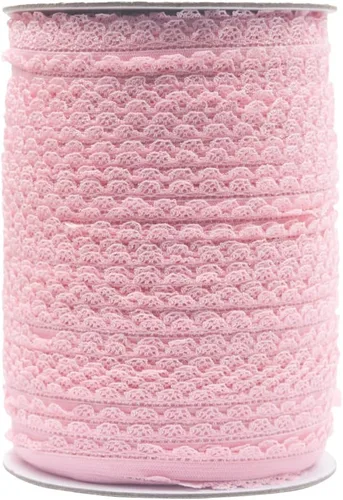 Miniatura 45 de Bristlegrass Picot Loop - Banda elástica para coser de 1/2 pulgada, 0.512 in, corona de carrete con volantes, cinta elástica de encaje para atar