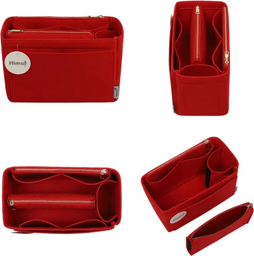 Miniatura 2 de Organizador de bolso, organizador de bolso, organizador de bolsa, perfecto para Speedy Neverfull y más, 5 tamaños (M, rojo)