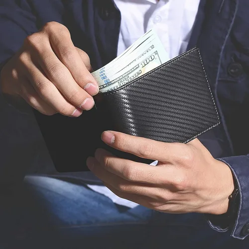 Miniatura 6 de Swallowmall Mens Wallet RFID Genuine Leather Slim Bifold Wallets For Men Removable ID Windows 11 Cards Holders Gift Box