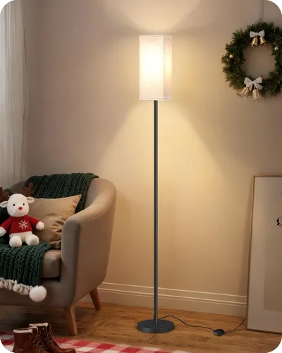Miniatura 2 de Juego de 2 lámparas de pie para sala de estar, modernas lámparas de pie altas con interruptores de pie, bombilla no incluida, 64.6'', para sala