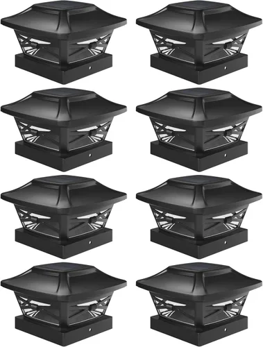 Miniatura 8 de Davinci Lighting Renaissance Luces Solares para Tapas de Postes Exteriores - Incluye Bases para Postes 4x4 5x5 6x6 - Luz LED Brillante - Blanco