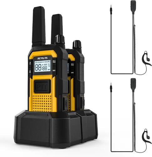 Miniatura 22 de Retevis RB48 Walkie Talkies Impermeables, Radio Bidireccional de Alta Resistencia, Triple Prueba Avanzada, Llamada por Vibración, USB-C, SOS