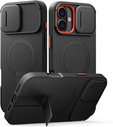 Miniatura 96 de SURITCH - Funda para iPhone 17 Pro Max con cubierta de control de cámara, cubierta para cámara y soporte ajustable, compatible con MagSafe, a prueba