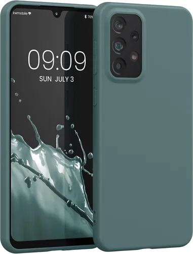 Miniatura 159 de kwmobile Funda compatible con Samsung Galaxy A23 4G / 5G - Funda de silicona TPU metálica suave y delgada - Rojo oscuro metálico