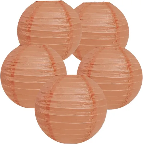 Miniatura 7 de Linterna de papel de dragón de nube de 8 pulgadas, lámpara de papel china japonesa (juego de 5, beige)