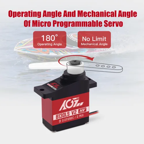 Miniatura 6 de AGFRC Servomotor de dirección RC Sub-Micro - Caja de metal mejorada con engranaje de titanio 0.072 seg de alta velocidad HV Mini servo para coche RC