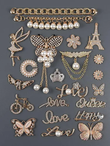 Miniatura 6 de Bling Jewelry - Abalorios de zapatos de diamantes esmaltados para decoración de zapatos con cadenas accesorios para zuecos para niñas y mujeres