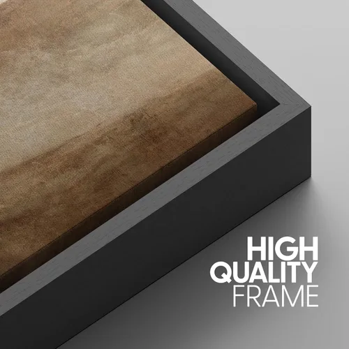 Miniatura 669 de SIGNWIN Lienzo enmarcado para pared, arte con pinceladas de flujo neutro en tonos beige abstractos, ilustraciones, arte moderno, decorativo