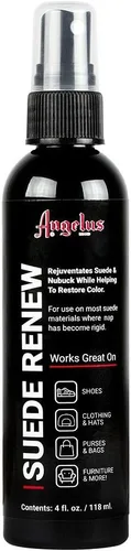 Angelus Suede Renew - Restaurador de spray de bomba de 4 onzas para gamuza y nobuck - Revive la siesta y el color
