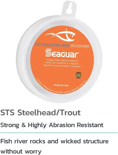 Miniatura 2 de Seaguar STS Trout/Steelhead Línea Líder de Pesca de Agua Dulce 100% Fluorocarbono, Múltiples Tamaños
