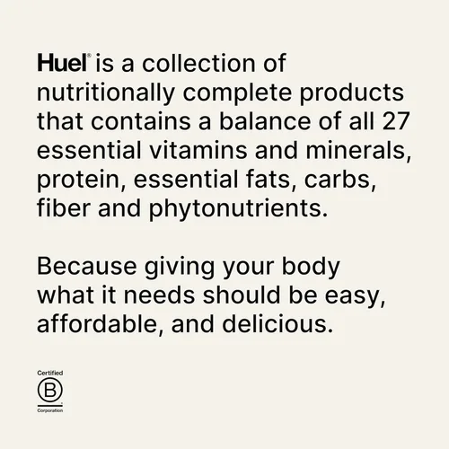 Miniatura 8 de Huel Black Edition Batido de Proteína en Polvo Sustituto de Comida - Galletas y Crema 34 Porciones Repleto de Alimento 100% Nutricionalmente