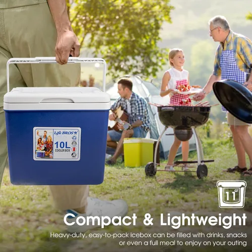 Miniatura 5 de Hielera portátil aislada de 11Qt 19Qt, caja de almuerzo con hielera a prueba de fugas, enfriadores duros con paquete de hielo extra para barbacoa