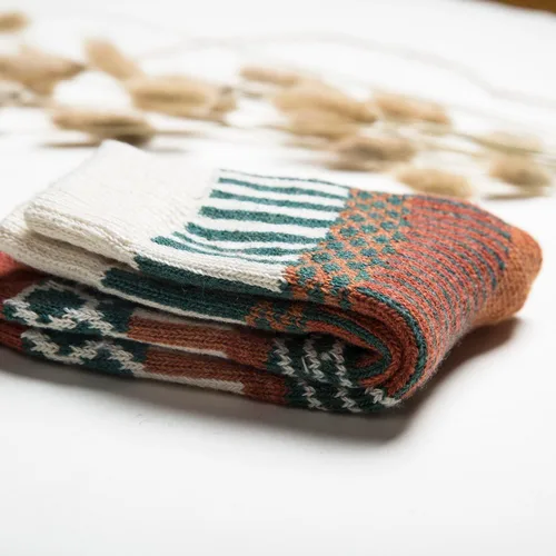Miniatura 7 de JOYCA & Co. - 3-5 pares de calcetines de invierno gruesos de algodón de lana abrigada para mujer