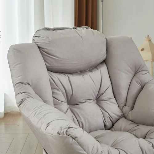 Miniatura 7 de HollyHOME - Silla perezosa con reposabrazos y bolsillo lateral, cómoda silla de sala de acento, sillón de sofá de ocio para sala de estar, recámara