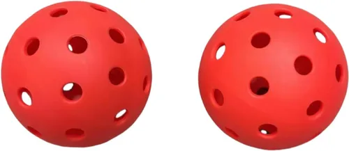 Miniatura 3 de Paquete de 4 bolas de pickleball rojas X-40 de 2.913 in de diámetro, 40 agujeros para exteriores