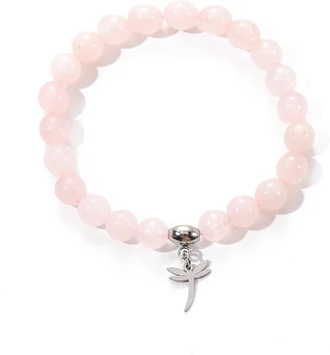 Regalos para mujeres, pulseras de libélula, colibrí, mariquita, perezoso, 0.315 pulgadas, piedra natural, curativa, pulseras de relajación para