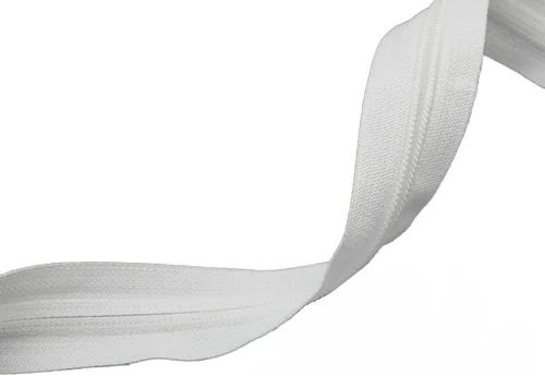 Miniatura 7 de Leekayer The Yard - Cremalleras de bobina de nailon blanco #5 a granel de 10 yardas con 25 deslizadores plateados para costura DIY bolsa
