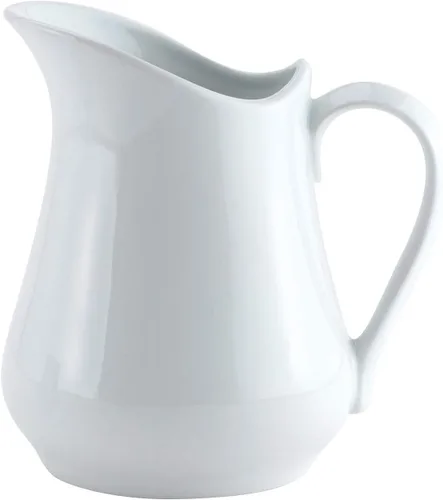 HIC Kitchen - Jarra para cremas con asa, porcelana fina, capacidad de 32 onzas, para café, té, aderezos, salsas y salsas