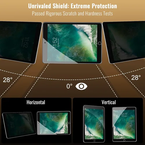 Miniatura 4 de Protector de pantalla de privacidad para iPad de 6ª generación 9.7 pulgadas, película de vidrio templado privada para iPad de 5ª generación 9.7