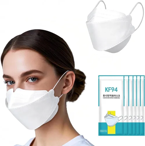 Miniatura 8 de 60pcs KF94 Mask,disposable Masks,4 Layers Protection Filter Efficiency>95%,highly Elastic Ear Strap,breathable Negro